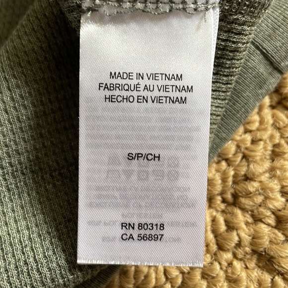 Lucky Brand Vintage Camo Waffle Knit Hoodie S - Picture 7 of 9